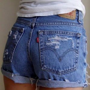 Distressed Vintage Levi Jean Shorts